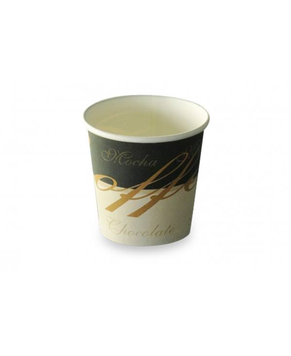 Gobelet café espresso en carton blanc décoré 10/12 cl (4 oz)